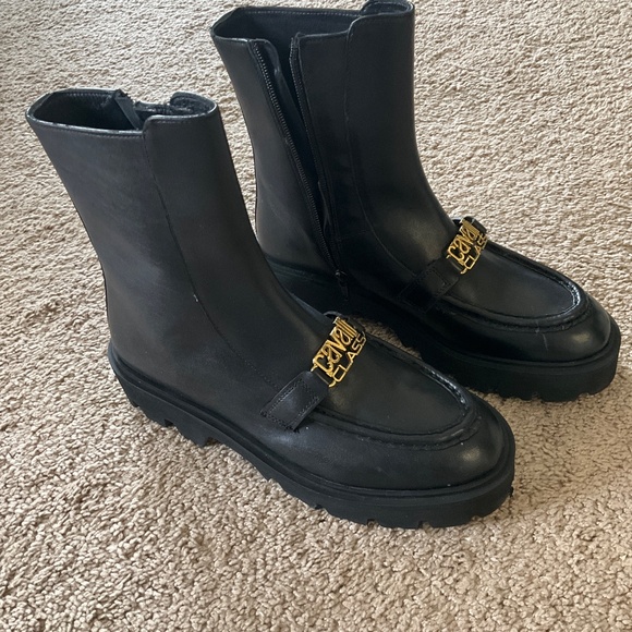 Roberto Cavalli Women's Black Cortina Platform Boot - Picture 4 of 7